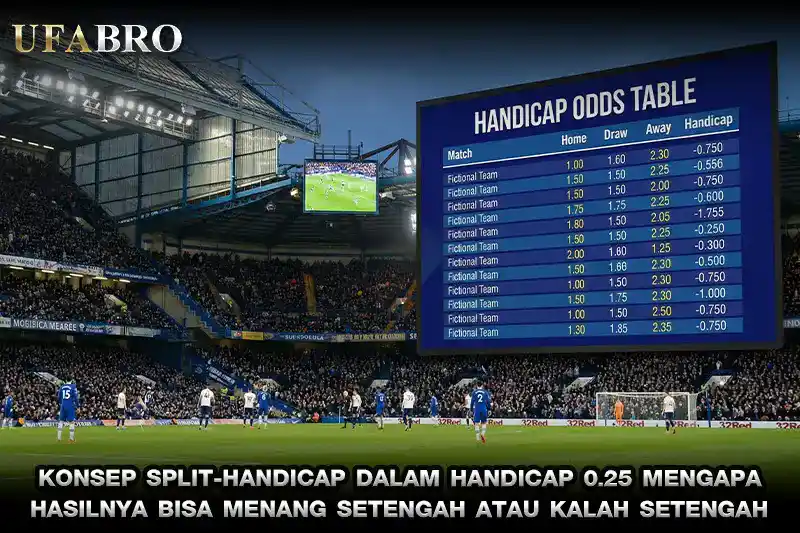 Konsep Split Handicap dalam Handicap 0.25 Mengapa Hasilnya Bisa Menang Setengah atau Kalah Setengah